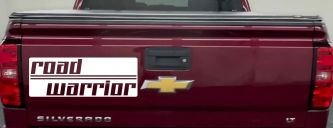 Road Warrior Car or Truck Vinyl Window Decal Sticker (White)