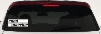 Road Warrior Car or Truck Vinyl Window Decal Sticker (White)