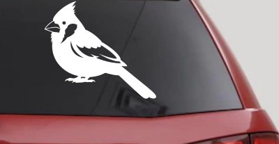Cardinal Bird Car or Truck Vinyl Window Decal Sticker