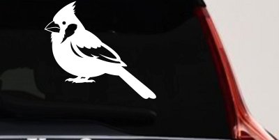 Cardinal Bird Car or Truck Vinyl Window Decal Sticker
