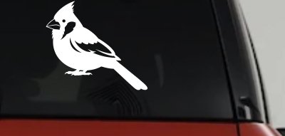 Cardinal Bird Car or Truck Vinyl Window Decal Sticker