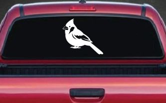 Cardinal Bird Car or Truck Vinyl Window Decal Sticker