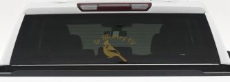 In Memory of Cardinal Bird Car or Truck Vinyl Window Decal Sticker (Gold)