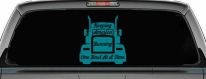 Keeping America Running One Load at a Time Trucking Car or Truck Vinyl Window Decal Sticker (Turquoise Blue)