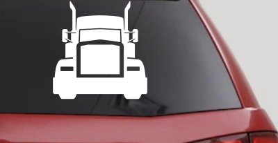 Tractor Trailer Truck Big Rig Car or Truck Vinyl Window Decal Sticker