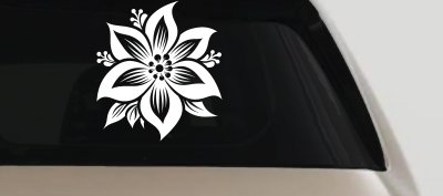 Poinsettia Flower Car or Truck Vinyl Window Decal Sticker