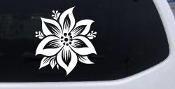 Poinsettia Flower Car or Truck Vinyl Window Decal Sticker