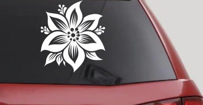 Poinsettia Flower Car or Truck Vinyl Window Decal Sticker