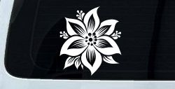 Poinsettia Flower Car or Truck Vinyl Window Decal Sticker