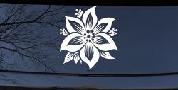 Poinsettia Flower Car or Truck Vinyl Window Decal Sticker