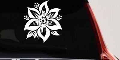 Poinsettia Flower Car or Truck Vinyl Window Decal Sticker