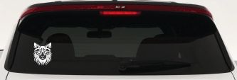 Maine Coon Cat Feline Car or Truck Vinyl Window Decal Sticker (White)