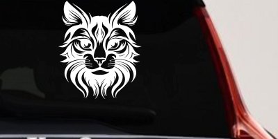 Maine Coon Cat Feline Car or Truck Vinyl Window Decal Sticker