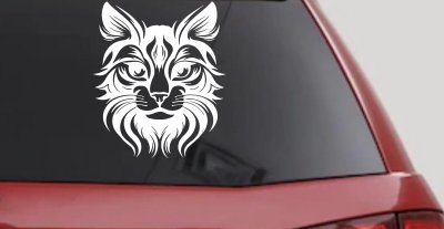 Maine Coon Cat Feline Car or Truck Vinyl Window Decal Sticker