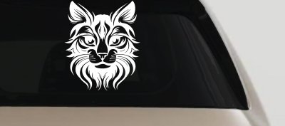 Maine Coon Cat Feline Car or Truck Vinyl Window Decal Sticker