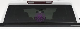 Peace Power Hippie Flower Car or Truck Vinyl Window Decal Sticker (Violet)