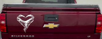 Tornado Heart Car or Truck Vinyl Window Decal Sticker