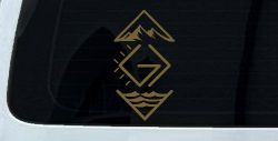 God is Greater than the Highs and Lows Christian Car or Truck Vinyl Window Decal Sticker (Gold)