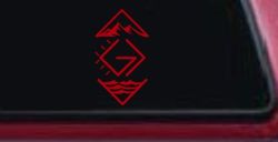 God is Greater than the Highs and Lows Christian Car or Truck Vinyl Window Decal Sticker (Red)