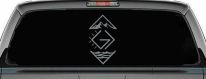 God is Greater than the Highs and Lows Christian Car or Truck Vinyl Window Decal Sticker (Telegrey)