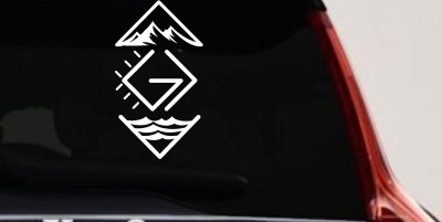 God is Greater than the Highs and Lows Christian Car or Truck Vinyl Window Decal Sticker