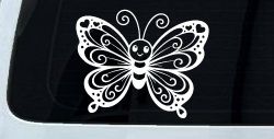 Butterfly with Hearts Car or Truck Vinyl Window Decal Sticker