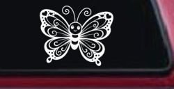 Butterfly with Hearts Car or Truck Vinyl Window Decal Sticker