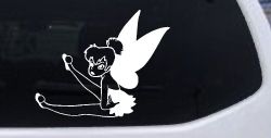 Tinkerbell Fairy Sitting all Sassy Car or Truck Vinyl Window Decal Sticker