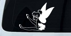 Tinkerbell Fairy Sitting all Sassy Car or Truck Vinyl Window Decal Sticker