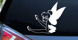 Tinkerbell Fairy Sitting all Sassy Car or Truck Vinyl Window Decal Sticker