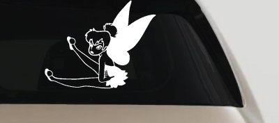 Tinkerbell Fairy Sitting all Sassy Car or Truck Vinyl Window Decal Sticker