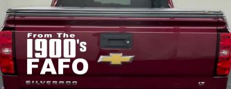 From The 1900s FAFO Car or Truck Vinyl Window Decal Sticker (White)