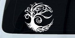 Tree Blowing in the Wind Car or Truck Vinyl Window Decal Sticker