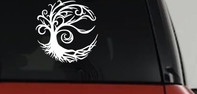 Tree Blowing in the Wind Car or Truck Vinyl Window Decal Sticker