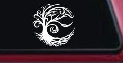 Tree Blowing in the Wind Car or Truck Vinyl Window Decal Sticker