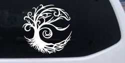 Tree Blowing in the Wind Car or Truck Vinyl Window Decal Sticker