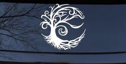 Tree Blowing in the Wind Car or Truck Vinyl Window Decal Sticker