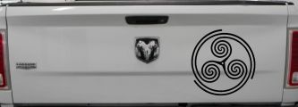 Triskele Car or Truck Vinyl Window Decal Sticker (Black)