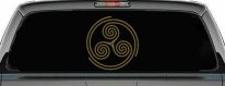 Triskele Car or Truck Vinyl Window Decal Sticker (Gold)