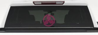 Triskele Car or Truck Vinyl Window Decal Sticker (Hot Pink)