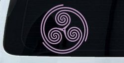 Triskele Car or Truck Vinyl Window Decal Sticker (Lilac)