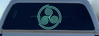 Triskele Car or Truck Vinyl Window Decal Sticker (Mint)