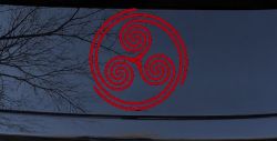 Triskele Car or Truck Vinyl Window Decal Sticker (Red)