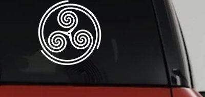 Triskele Car or Truck Vinyl Window Decal Sticker