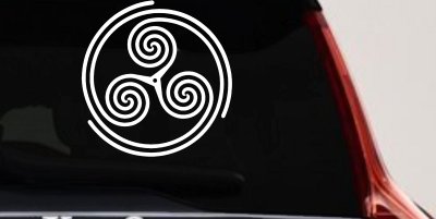 Triskele Car or Truck Vinyl Window Decal Sticker