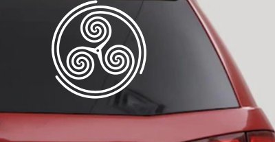 Triskele Car or Truck Vinyl Window Decal Sticker