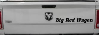 Big Red Wagon Car or Truck Vinyl Window Decal Sticker (Black)