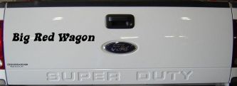 Big Red Wagon Car or Truck Vinyl Window Decal Sticker (Black)