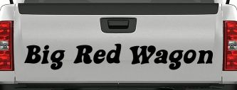 Big Red Wagon Car or Truck Vinyl Window Decal Sticker (Black)