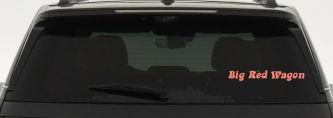 Big Red Wagon Car or Truck Vinyl Window Decal Sticker (Coral)